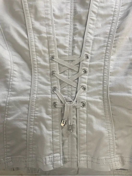 White House Black Market Sz 6 Grey Women’s Light Weight Jacket - Picture 5 of 14